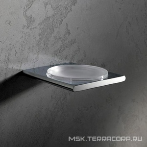 Мыльница настенная (хрусталь матовый, держатель цв.хром),  Keuco Edition 400 11555 019000