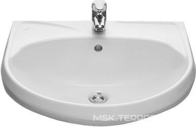 Раковина Santeri Вест 57 белый, с отверстием для смесителя| 56x20x47