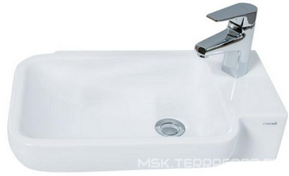 Раковина угловая,  530*330 мм , белая KL