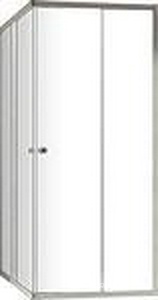 Душ. огражд. квадрат 900(885-910)х900(885-910)хh1900мм, 2 сдвиж.двери, 2 неподв.сегм, (профиль цв.блест.серебро, стекло прозрач.4мм), Huppe  KL Huppe Alpha 2 2.A20103.069.321 / PL SDS