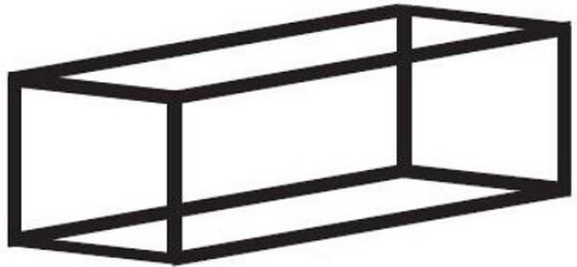 Одноярусный подвесной стальной сварной каркас под раковину, 100х46х30см, (цв.Nero),  ZZ Cezares Cadro CADRO-100/46/30-1C-SO-MET-ST