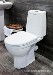 Унитаз-компакт "", косой выход, арматура 2-режим., сиденье полипропилен, крепление в комплекте Sanita Марс WC.CC/Mars/2-DM.Rim/WHT.G/S1 (MRSSACC01030413R)