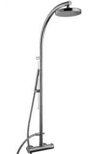 Душ. комплект, смеситель термостат, верхн. стац. душ 200мм, стойка, лейка, шланг в компл. (цв. хром)  ZZ 3M Klab 6523 CC