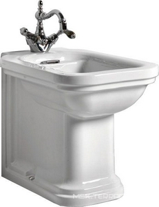 Биде 37х55см, с 1 отв.д/смес., без крепл. к полу арт.7603 хх, (накладка отверстия перелива цв.хром),  ZZ Kerasan Waldorf 4121K1