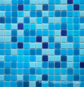 Мозаика Мастера Керамики Glass Мозаика MC128 сине-голубой микс ZZ|30.5x30.5