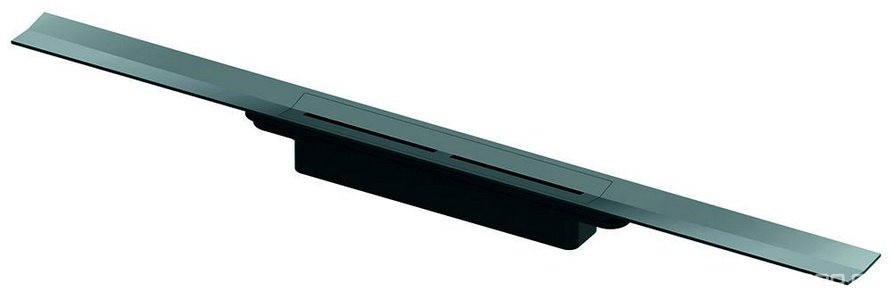 Профиль д/дренажа душа, 800х55мм, укорачив.,монтаж на плиточн.клей над бетон.стяжкой,БЕЗ сифона арт.673002,(цв.глянец, черный хром),Тесе ZZ Tece Tecedrainprofile 670811