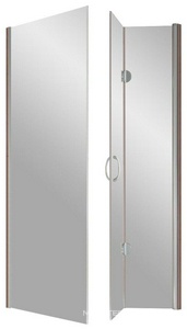 Душевое ограждение , 90*90 см, дверь складная, духсекционная, правое, профиль хром глянец, стекло сатин с покрытием QuickNano ZZ Vegas Glass GPS-Fis GPS-Fis 90*90 08 10 + QuickNano