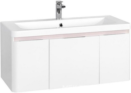 Тумба подвесная "ШЕРИЛЛ-105", 1044х440х457 мм, цвет белый глянец, без раковины крепеж в комплекте ZZ Aquaton Шерилл 1A206301SH010