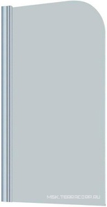 Шторка на ванну 76x140 см, левая, профиль хром матовый, стекло "шиншилла"ZZ Vegas Glass EV EV 0076 07 02 левая