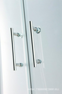 Душевой уголок 900х900хh1950мм, 1/4 круга, R550мм, 2 сдвижные дверцы с 2-мя неподв. сегм. (стекло прозрачное 6 мм, фурнит. цв.хром),  ZZ Cezares Momento MOMENTO-R-2-90-C-Cr