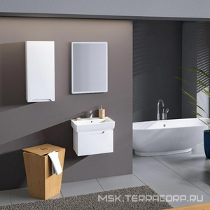 Тумба универсальная (напольная/подвесная) ""-60, 1 ящик, БЕЗ раковины, цв.белый ZZ Dreja Tiny 99.0902