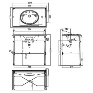 Консоль металл. 995хh570хh890мм,столеш.мрам.Bianco Carrara,1 отв.д/см, 1 п-держ. SX слева в комп, БЕЗ раков.White 56, (хром),  ZZ Devon & Devon Madison DEMADISONBICR/sx+MAGLAV