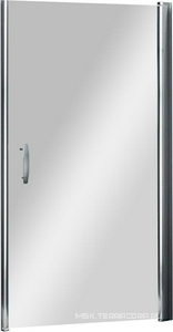 Дверь распашная R/L (прав./лев.) (66,5/70хh191см, стекло 6мм, GL прозр., фурн. 28 arg/cr, мат.хром/заглушки хром)  ZZ Provex Elegance 0001NE28GL