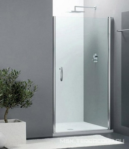 Дверь распашная R/L (прав./лев.) (66,5/70хh191см, стекло 6мм, GL прозр., фурн. 28 arg/cr, мат.хром/заглушки хром)  ZZ Provex Elegance 0001NE28GL