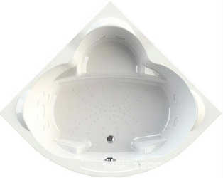 Ванна акриловая "СОРРЕНТО-3", 1300х1300 + смеситель на 5 отв. "ФЛАМИНГО-хром", каркас в компл., БЕЗ панели и сифона XX