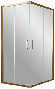 Душевое ограждение , 900x100x1900 мм,  профиль бронза, стекло шиншилла, БЕЗ поддона ZZ Vegas Glass ZA-F ZA-F 90*100 05 02