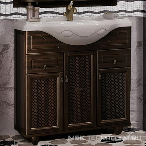 Тумба напольная  80, 870*890*510 мм, цвет нагал, БЕЗ раковины 85 см (арт 7327206000)  ZZ Opadiris Тибет 00-00002851