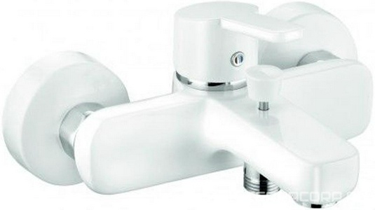 Смеситель для ванны однорычажный, БЕЗ душ.гарн., белый/хром ХХ Kludi Logo NEO 376819175