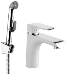 Смеситель Iddis Calipso CALSB00i08 для раковины, с гигиеническим душем| 20x21x12