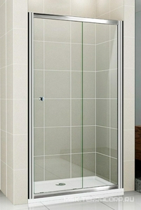 Дверь в нишу 1400хh1850мм, сдвижная с неподв. сегм., вход 590мм справа/слева, (стекло прозр. 5мм, фурн.цв.хром),  ZZ Cezares Pratico PRATICO-BF-1-140-C-Cr