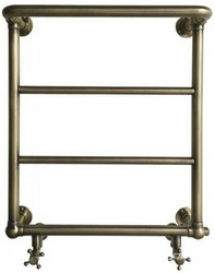 Полотенцесушитель 626хh719х215мм, подвод воды int.424мм, (цв.бронза), краны, крепёж в компл., (ГВС), Taranto XX