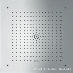 Верхний душ, потолочный, встраиваемый, лейка квадратн. 400х400мм, (без скрытой части арт.26254180), (металл цв. хром),  E 1jet ZZ Hansgrohe Raindance 26252000