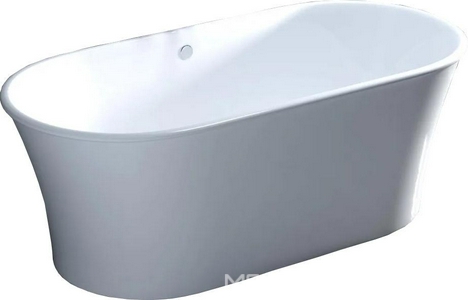 Ванна 1775х830хh650мм, отдельност., литой природный камень Sapirit, матовая, регулир.опоры, донный клапан цв.хром в компл.,  XXZZ Salini Zoe 100311M / хром