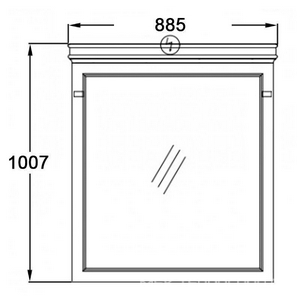 Зеркало  85, 934/991/63 мм, БЕЗ светильников ном.93950, цвет св. орех, крепеж в комплекте ZZ Opadiris Борджи Z0000012701