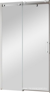 Дверь в нишу 1400(1375-1425)хh1950мм, сдвижная с неподв. сегм., вход 605мм справа/слева, (стекло прозрачное 8мм, фурнит. цв.хром),  ZZ Cezares Stylus-Soft STYLUS-SOFT-BF-1-140-C-Cr
