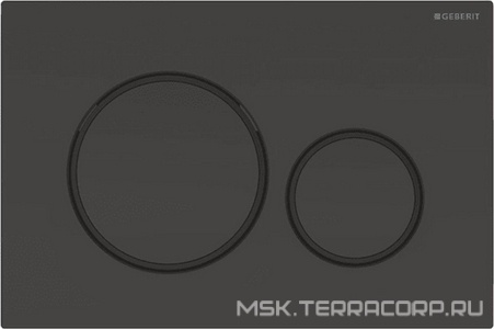 Клавиша двойного смыва, (панель и клавиши цв.черный, кольца цв. черный матовый), Sigma20 ZZ Geberit Sigma 20 115.882.DW.1
