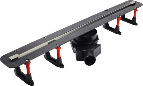 Дренажный канал 750хh82/120мм,готовый компл,сифон d50 выход вбок 48л/мин,ножки, ультратонкая дизайн-вставка (цв.мат.хром), Confluo Slim L ZZ Pestan Confluo Slim Line 13100034