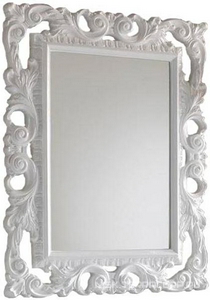 Зеркало в резной раме, прямоугольное 76хh98см, (цв.белый),  ZZ Cezares Barocco BAROCCO.B
