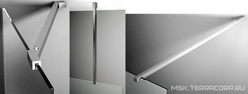 Душевая перегородка, неподвижная, 140xh200 см, профиль хром, стекло прозрачное, БЕЗ ШТАНГИ (приобретается отдельно) ZZ Jacob Delafon Contra E22W140-GA