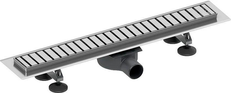 Дренажный канал,прям 800мм,(лоток 740мм),готовый компл,сифон выход вбок 0,7л/с,ножки, стакан с мембаной антизапах, дек.решетка "straight",Tecelinus ZZ Tece TECElinus 15100089
