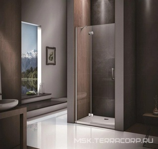 Душевое ограждение "SATURN" 1400 мм, правое, (для Г-образного или как дверь в нишу) проф.хром, прозрачн.стекло, БЕЗ поддона, БЕЗ боковой части XX Bas Saturn СА00010