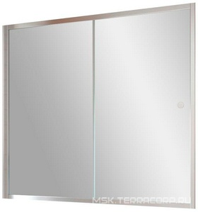 Шторка на ванну , 180x140 см, раздвижная, профиль хром глянцевый, стекло шиншилла ZZ Vegas Glass ZV ZV 0180 08 02