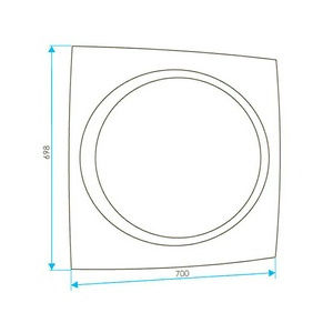 Зеркало - 70см, с диодной подсветкой KL 1Marka Ventoso Ventoso