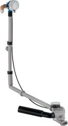 Слив-перелив д/в, удлин.,с подводом воды через перелив, поворотн. ручка и крышка сливн. отв. в компл. (цв. хром) Geberit Uniflex ZZ