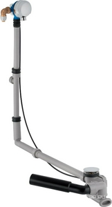 Слив-перелив д/в, удлин.,с подводом воды через перелив, поворотн. ручка и крышка сливн. отв. в компл. (цв. хром) Geberit Uniflex ZZ Geberit Универсал 150.711.21.1