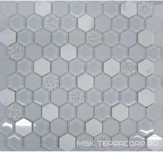 Мозаика Спектр-М Микс стекло Мозаика из стекла на сетке SK10-049 ZZ |29.5x30.5