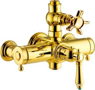 Смеситель для душевой стойки  (цв.гальван.золото/ручки Dames Anglaises), Nicolazzi ZZ Nicolazzi Classical luxury 4917 GB 18