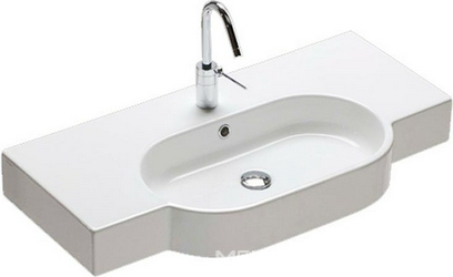 Раковина 90х45см, c 1 отв. д/смес., без креплений, Area ZZ