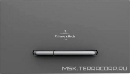 Клавиша двойного смыва (высококачественный пластик цв.антрацит матовый, клавиши пластик цв.хром матовый),  E300 ZZ Villeroy & Boch ViConnect 922169D8