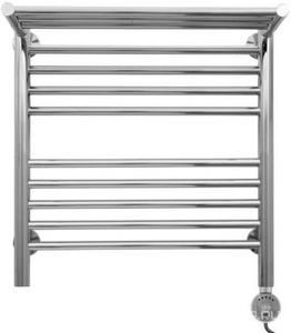 Полотенцесушитель "+" 600*500 мм + 1 прямая полка., электрический, пульт управ. справа, в комплекте 4 телескоп.кроншт. цв.хром ZZ Сунержа Богема 00-0507-6050