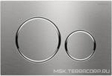 Клавиша двойного смыва, (нержавеющая сталь, кольца кнопок цв.хром),  ZZ Geberit Sigma 20 115.882.SN.1