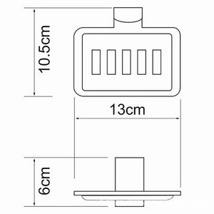 Мыльница решетка настенная, хром, Leine Wasserkraft leine K-5069