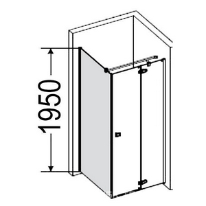 Боковая стенка для распашной двери 965-990хh1950мм, прав./лев., (стекло 6мм, GL проз., фурн. 05 полир.алюм) СOMBI ZZ Provex Combi 0005 CW 05 GL