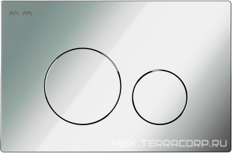 Клавиша для инсталляции PRO арт.I049051 Pro L,  пневматическая, пластик, глянцевый хром AMPM Универсал I049051