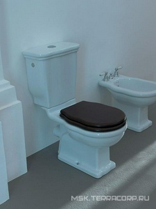 Сиденье для унитаза, с микролифтом, (цв.дерево орех, петли цв.бронза),  ZZ ArtСeram Hermitage HEA004 72