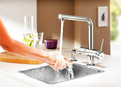 Дозатор для жидкого мыла  встраиваемый в столешницу, хром ZZ Grohe Cosmopolitan 40535000